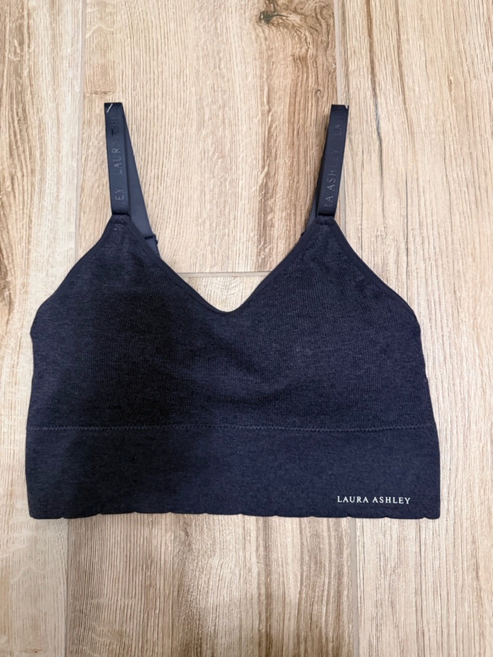 Laura Ashley Seamless Bralette – Dark Gray/Navy – Size 2x NWOT